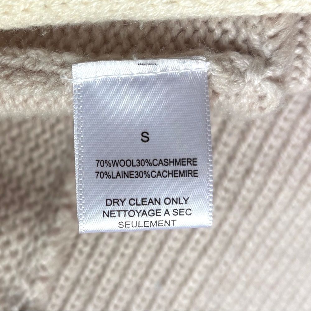Brochu Walker Tie Front Ayla Striped Cardigan Sweater Cream Mauve Size S - Picture 14 of 15